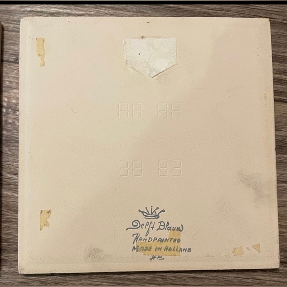 HAND-PAINTED IN HOLLAND -THE PHARMACIST & THE PASTEIBACKEN Large Tiles - Picture 8 of 8